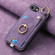 iPhone 16e / 17e Retro Skin-feel Ring Card Bag Phone Case with Hang Loop - Purple