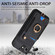 iPhone 16e / 17e Retro Skin-feel Ring Multi-card Wallet Phone Case - Black