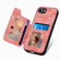 iPhone 16e / 17e Retro Skin-feel Ring Multi-card Wallet Phone Case - Pink