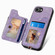 iPhone 16e / 17e Retro Skin-feel Ring Multi-card Wallet Phone Case - Purple