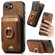 iPhone 16e / 17e Retro Splitable Magnetic Stand Card Bag Leather Phone Case - Brown