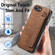 iPhone 16e / 17e Retro Wristband Holder Leather Back Phone Case - Brown
