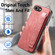 iPhone 16e / 17e Retro Wristband Holder Leather Back Phone Case - Pink
