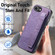 iPhone 16e / 17e Retro Wristband Holder Leather Back Phone Case - Purple