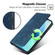 iPhone 16e / 17e RFID Anti-theft Brush Magnetic Leather Phone Case - Blue