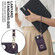 iPhone 16e / 17e Rhombic Texture Card Bag Phone Case with Long Lanyard - Dark Purple