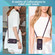 iPhone 16e / 17e Rhombic Texture Card Bag Phone Case with Long Lanyard - Dark Purple
