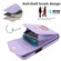 iPhone 16e / 17e Rhombic Texture Card Bag Phone Case with Long Lanyard - Light Purple