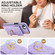 iPhone 16e / 17e Rhombic Texture Card Bag Phone Case with Long Lanyard - Light Purple