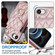 iPhone 16e / 17e Rhombic Texture Card Bag Phone Case with Long Lanyard - Rose Gold