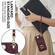 iPhone 16e / 17e Rhombic Texture Card Bag Phone Case with Long Lanyard - Wine Red