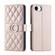 iPhone 16e / 17e Ring Buckle Rhombic Leather Phone Case - Rose Gold