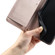 iPhone 16e / 17e Ring Buckle Rhombic Leather Phone Case - Rose Gold