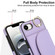 iPhone 16e / 17e Ring Holder Card Bag Skin Feel Phone Case - Purple