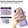 iPhone 16e / 17e Ring Holder Card Bag Skin Feel Phone Case - Purple