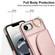 iPhone 16e / 17e Ring Holder Card Bag Skin Feel Phone Case - Rose Gold