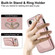 iPhone 16e / 17e Ring Holder Card Bag Skin Feel Phone Case - Rose Gold