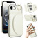 iPhone 16e / 17e Ring Holder Card Bag Skin Feel Phone Case - White