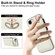 iPhone 16e / 17e Ring Holder Card Bag Skin Feel Phone Case - White