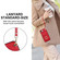 iPhone 16e / 17e Ring Holder RFID Card Slot Phone Case - Red