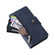 iPhone 16e / 17e Rivet Buckle 9 Cards Three Fold Leather Phone Case - Blue