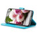 iPhone 16e / 17e Rose Butterfly Embossed Leather Phone Case - Blue