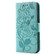 iPhone 16e / 17e Rose Butterfly Embossed Leather Phone Case - Green
