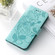 iPhone 16e / 17e Rose Butterfly Embossed Leather Phone Case - Green