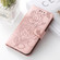 iPhone 16e / 17e Rose Butterfly Embossed Leather Phone Case - Rose Gold