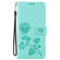 iPhone 16e / 17e Rose Embossed Flip PU Leather Phone Case - Green