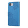 iPhone 16e / 17e Rose Flower Embossed 3-Card Slots Leather Phone Case - Blue