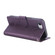 iPhone 16e / 17e Rose Flower Embossed 3-Card Slots Leather Phone Case - Deep Purple
