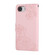 iPhone 16e / 17e Rose Flower Embossed 3-Card Slots Leather Phone Case - Pink