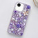 iPhone 16e / 17e Rose Hand-set Diamond PC Phone Case - Purple