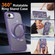 iPhone 16e / 17e Rotating Pivot Bracket Magnetic Phone Case - Purple
