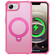 iPhone 16e / 17e Rotating Pivot Bracket Magnetic Phone Case - Rose Red