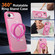 iPhone 16e / 17e Rotating Pivot Bracket Magnetic Phone Case - Rose Red