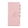 iPhone 16e / 17e Round Buckle Zipper Wallet Leather Phone Case with Crossbody Strap - Pink