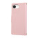 iPhone 16e / 17e Round Buckle Zipper Wallet Leather Phone Case with Crossbody Strap - Pink