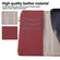 iPhone 16e / 17e Round Buckle Zipper Wallet Leather Phone Case with Crossbody Strap - Red
