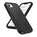 iPhone 16e / 17e Rugged PC + Silicone Phone Case with Holder - Black
