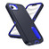 iPhone 16e / 17e Rugged PC + Silicone Phone Case with Holder - Dark Blue+Royal Blue