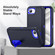 iPhone 16e / 17e Rugged PC + Silicone Phone Case with Holder - Dark Blue+Royal Blue