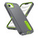 iPhone 16e / 17e Rugged PC + Silicone Phone Case with Holder - Grey+Fresh Green