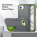 iPhone 16e / 17e Rugged PC + Silicone Phone Case with Holder - Grey+Fresh Green