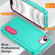 iPhone 16e / 17e Rugged PC + Silicone Phone Case with Holder - Light Green+Rose Red