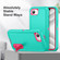 iPhone 16e / 17e Rugged PC + Silicone Phone Case with Holder - Light Green+Rose Red
