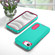 iPhone 16e / 17e Rugged PC + Silicone Phone Case with Holder - Light Green+Rose Red