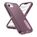 iPhone 16e / 17e Rugged PC + Silicone Phone Case with Holder - Purple+Pink