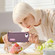 iPhone 16e / 17e Rugged PC + Silicone Phone Case with Holder - Purple+Pink